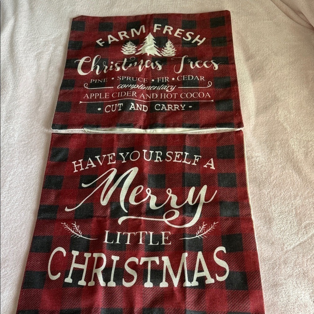 Christmas Tree and Plaid Pillow Covers - Picture 4 of 4